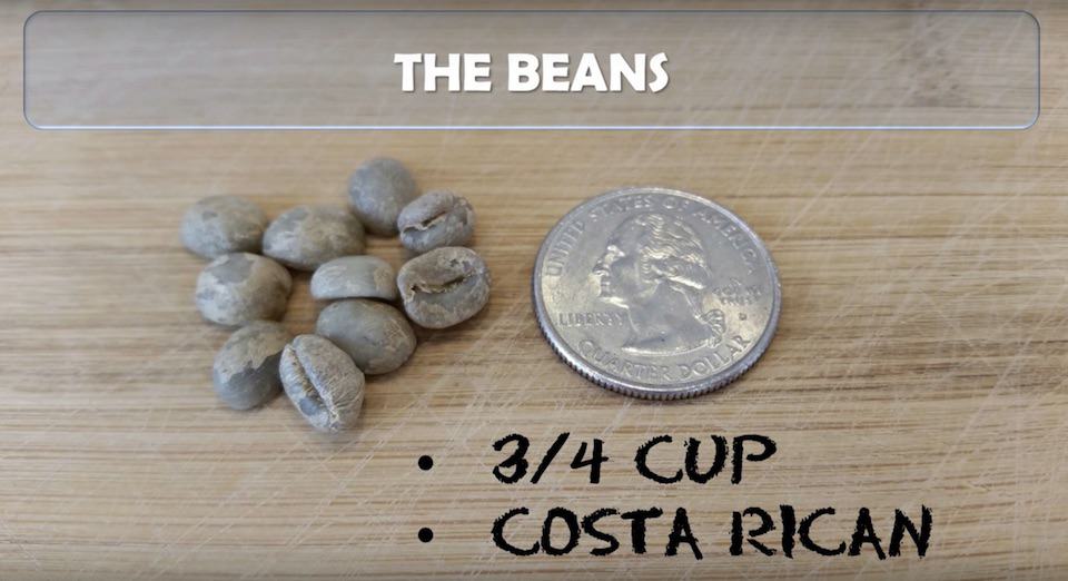 Small Costa Rica coffee beans