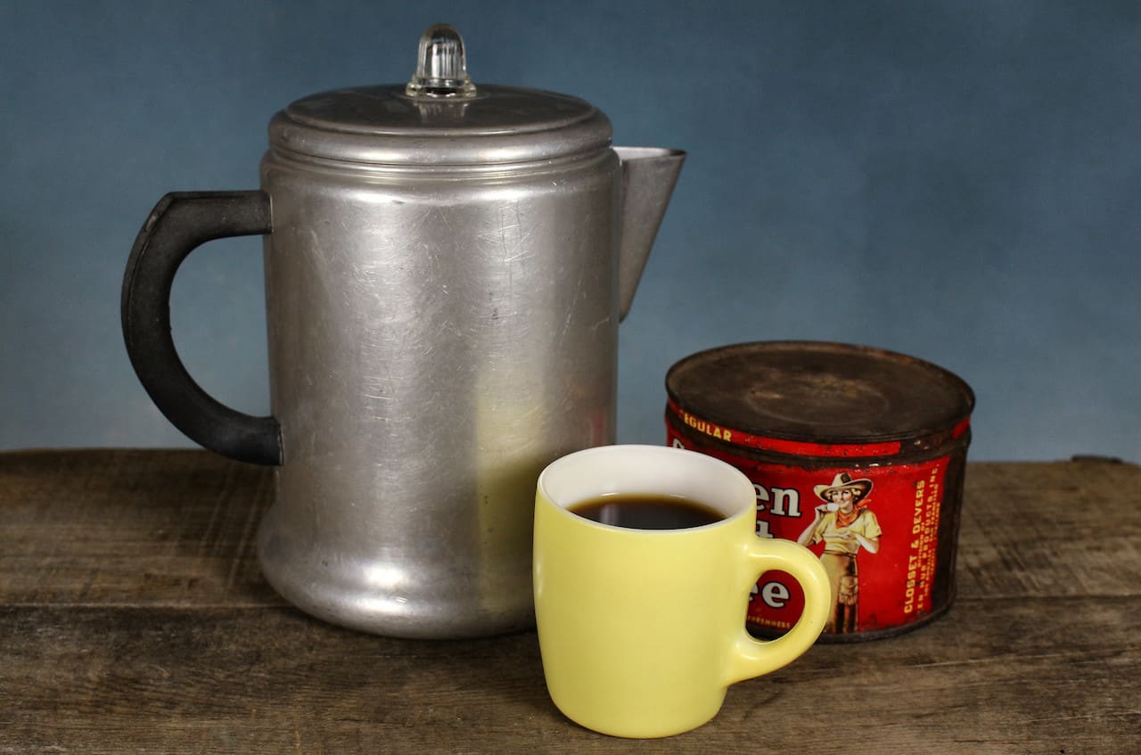 Vintage coffee percolator