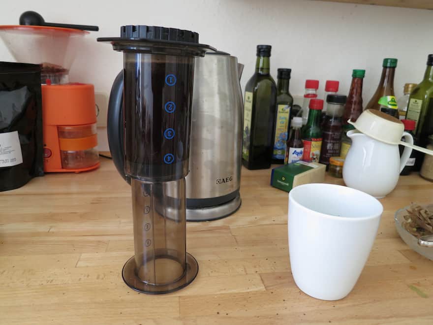 Brewing with an Aeropress using the inversion method