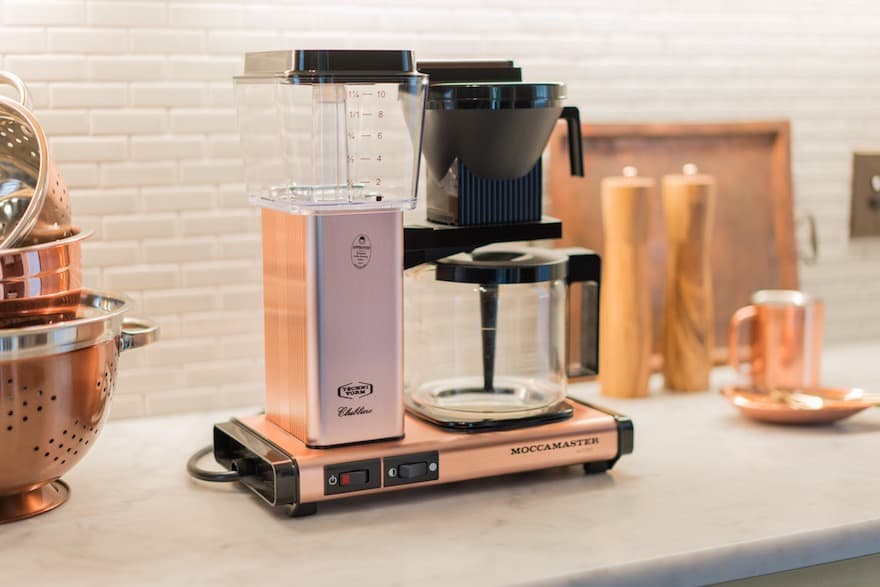 Technivorm Moccamaster KBG in copper on the kitchen counter