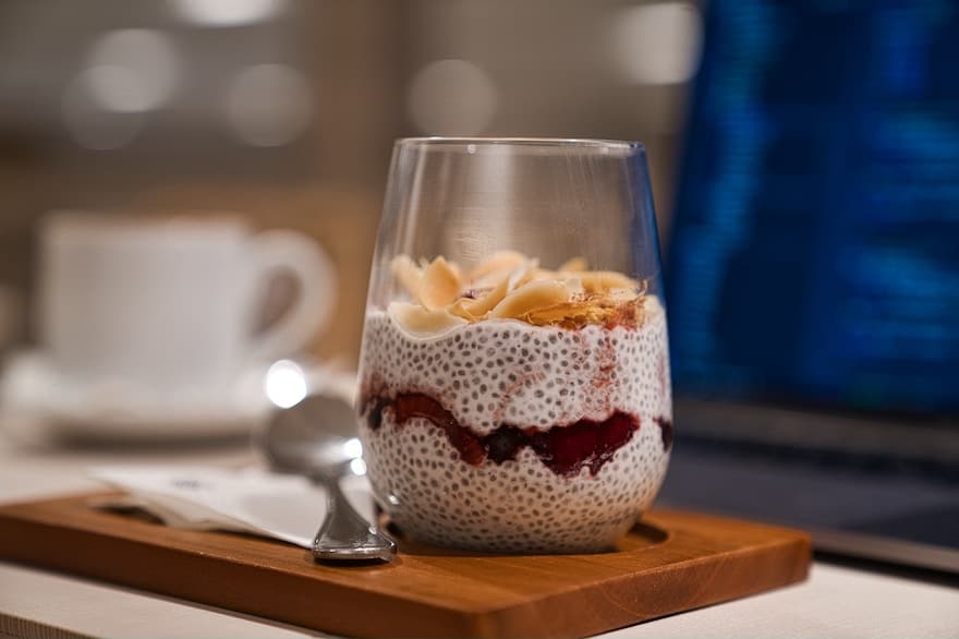 Tapioca pudding in a glass