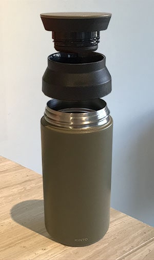 Exploded view of Kinto Travel Tumbler