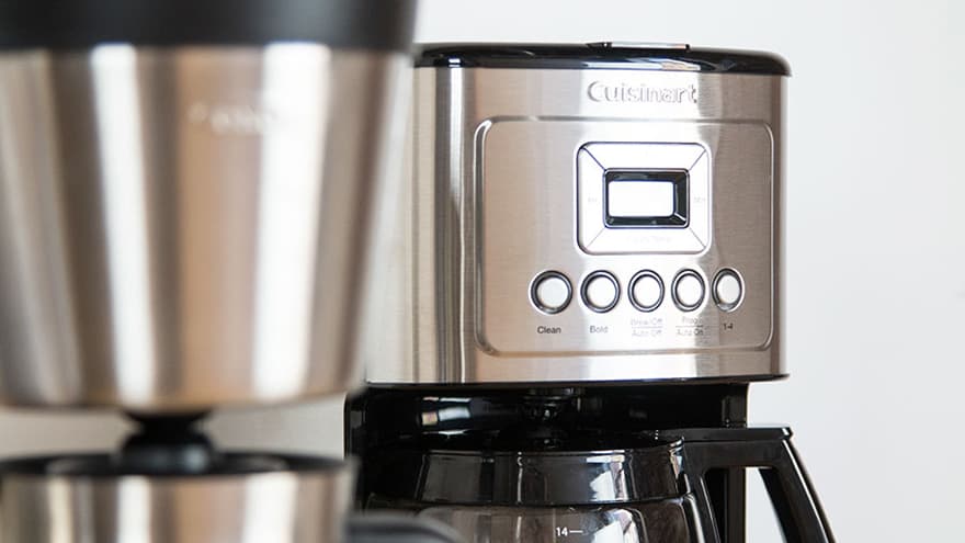 Many drip coffee makers feature control panels for programming.