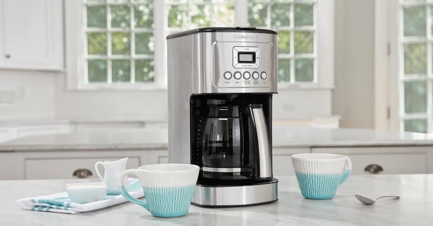 Cuisinart DCC-3200 coffee maker on a kitchen island