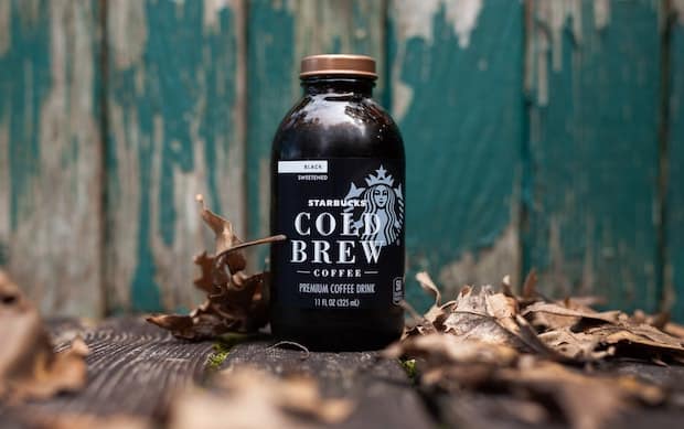 Bottle of Starbucks cold brew coffee