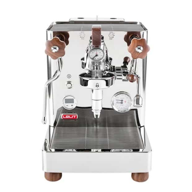 Straight on view of the Lelit Bianca espresso machine