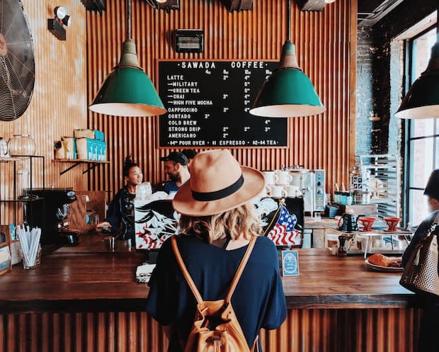 Third wave coffee shop interior