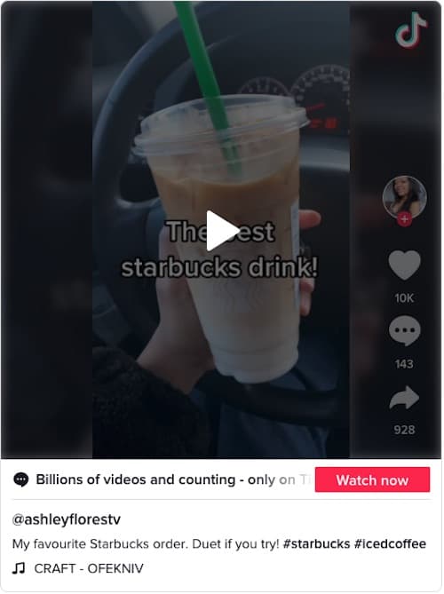 Cinnamon Toast Crunch Coffee Starbucks drink on TikTok
