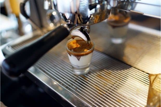 Espresso machine making dirty coffee