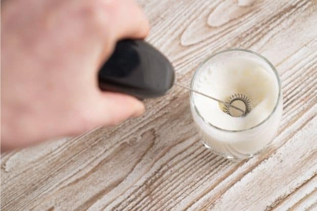 Milk frother preparing milk instead of steamer