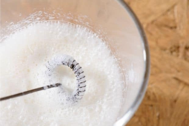 Milk frother preparing milk instead of steamer