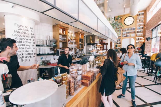 Interior of a coffee shop