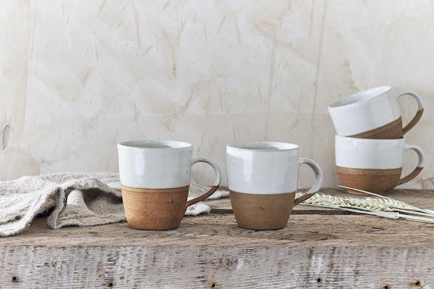 Large Mali mugs from Nkuku, similar to John Dutton's coffee mug in Yellowstone