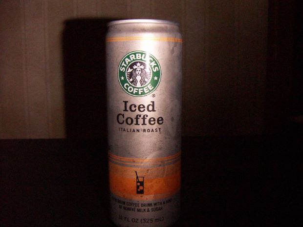 A can of Starbucks iced coffee drink to wake you up