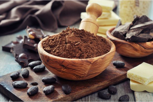 Bowl of cocoa powder prepared after barista learned what java chips are