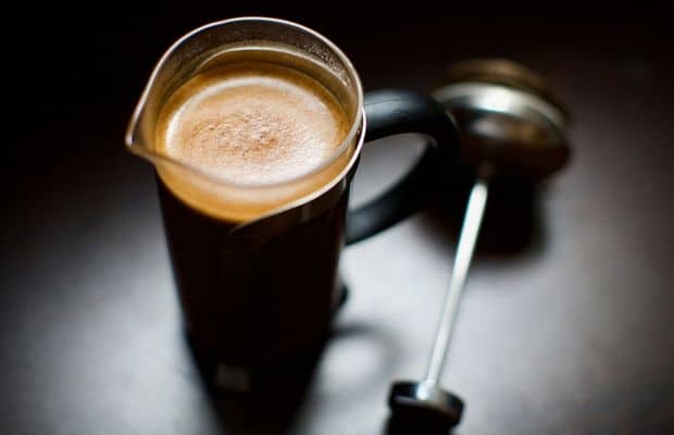 Delicious looking carafe full of French press coffee