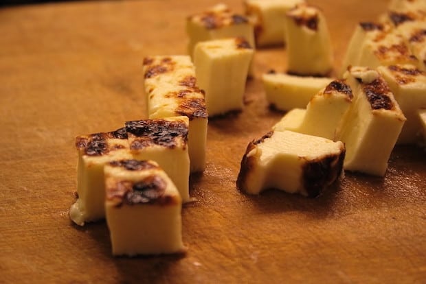Chunks of Finnish cheese